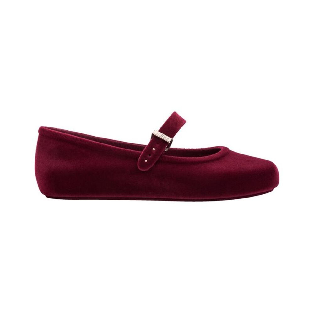 Melissa Shoes Soft Velvet Ii Ballerina Flat, Red